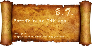 Bartánusz Tímea névjegykártya